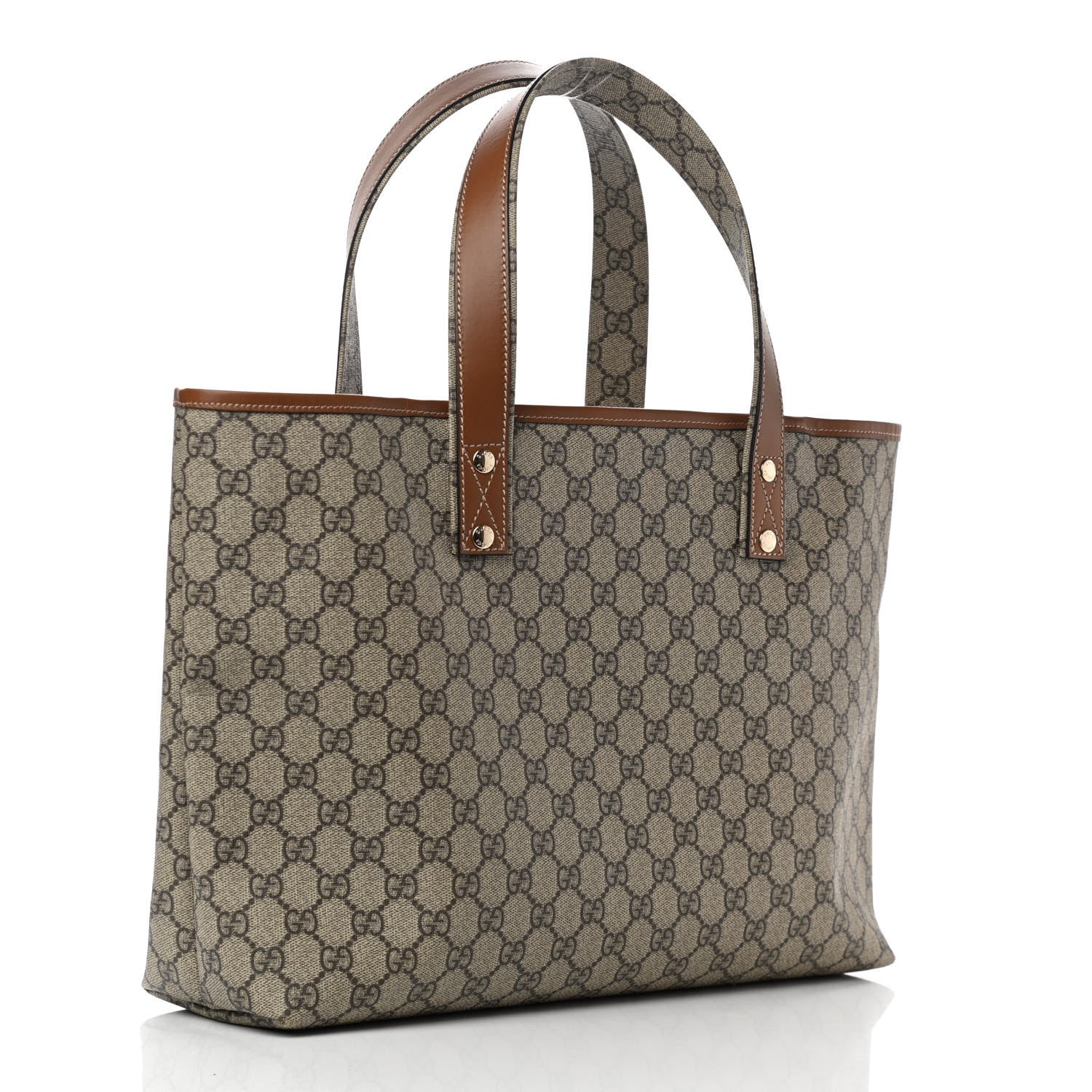 Gucci GG Plus Monogram Medium Signature Web Loop Tote Brown 3 of 10