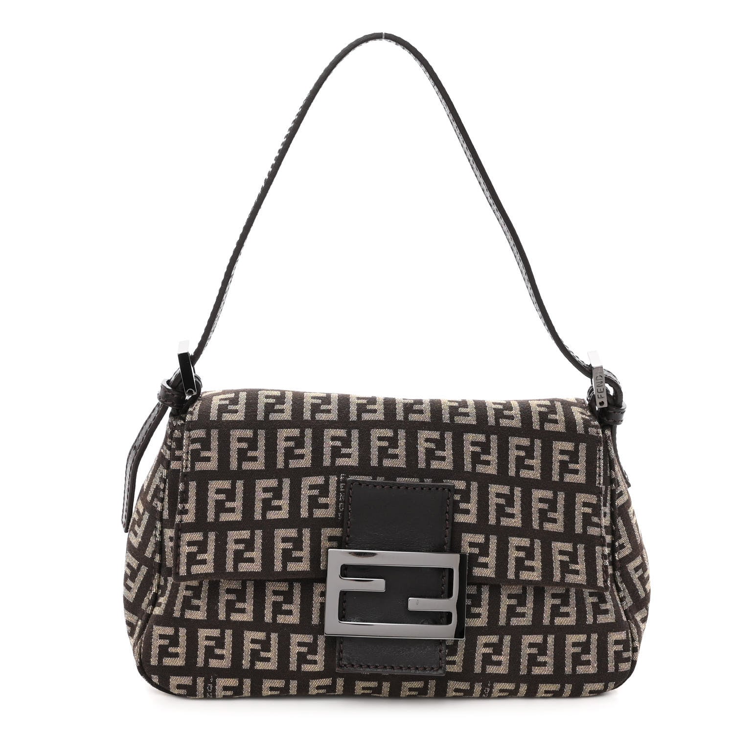 Fendi Zucchino Vitello Mini Mama Baguette Testa di Moro Beige 1 of 9