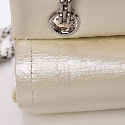 Chanel Metallic Aged Calfskin Quilted 2.55 Reissue 226 Flap White 12 of 13