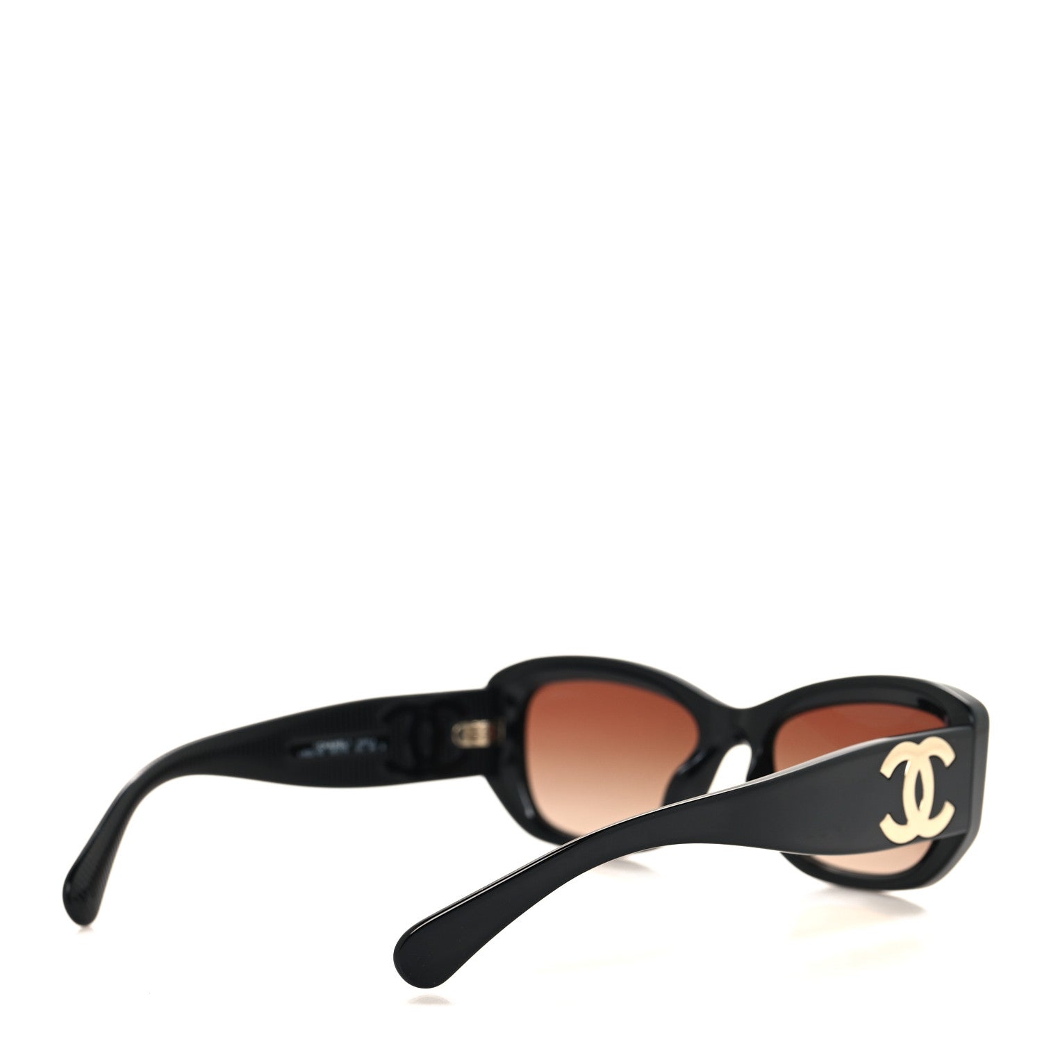 Chanel Acetate Rectangle Sunglasses 5493-A Black Brown 4 of 6