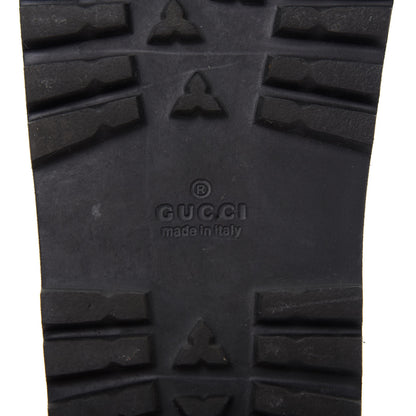 Gucci Rubber Web Mens Lug Sole Slide Sandals 5 Black Green Red 8 of 10