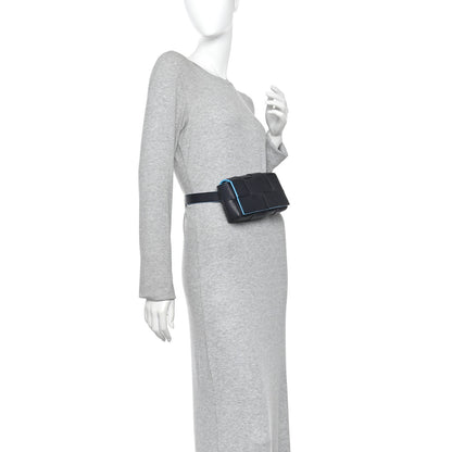 Bottega Veneta Grained Calfskin Intrecciato Cassette Belt Bag Deep Blue Pool 2 of 10