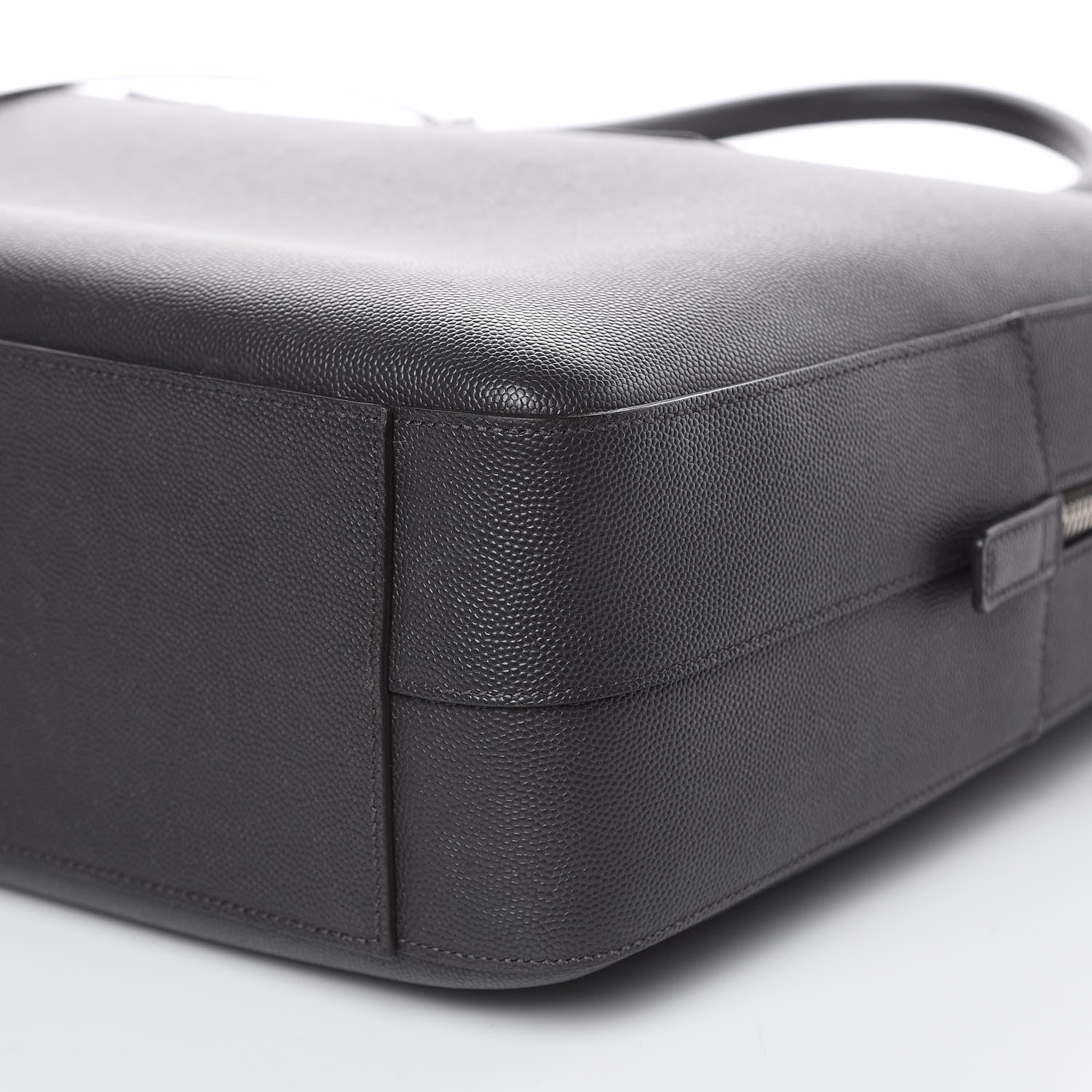 Saint Laurent Grain de Poudre Medium Museum Briefcase Coal 11 of 14