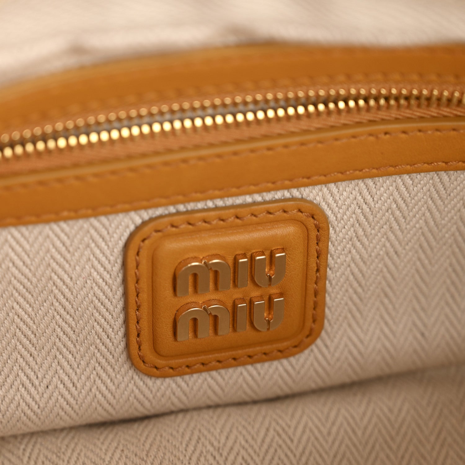 Miu Miu Suede Padded Regular Arcadie Top Handle Bag Whiskey 6 of 11