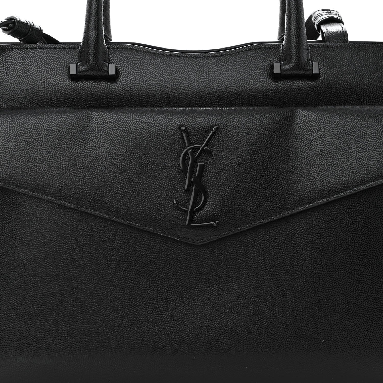 Saint Laurent Grain De Poudre Medium Uptown Tote Black 8 of 10