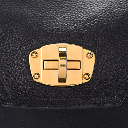 Miu Miu Cervo East-West Flap Satchel Blue 14 of 24