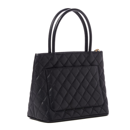 Chanel Caviar Quilted Medallion Tote Black 3 of 10