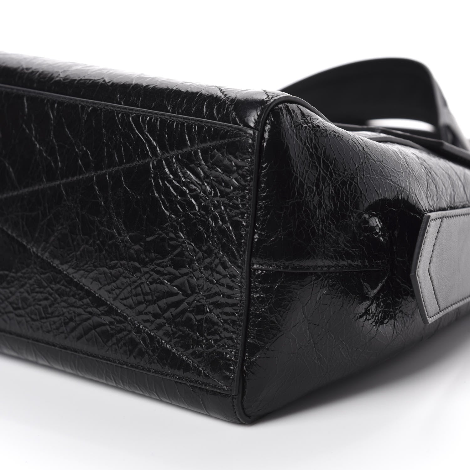 Givenchy Creased Patent Calfskin Medium ID Flap Black 8 of 10