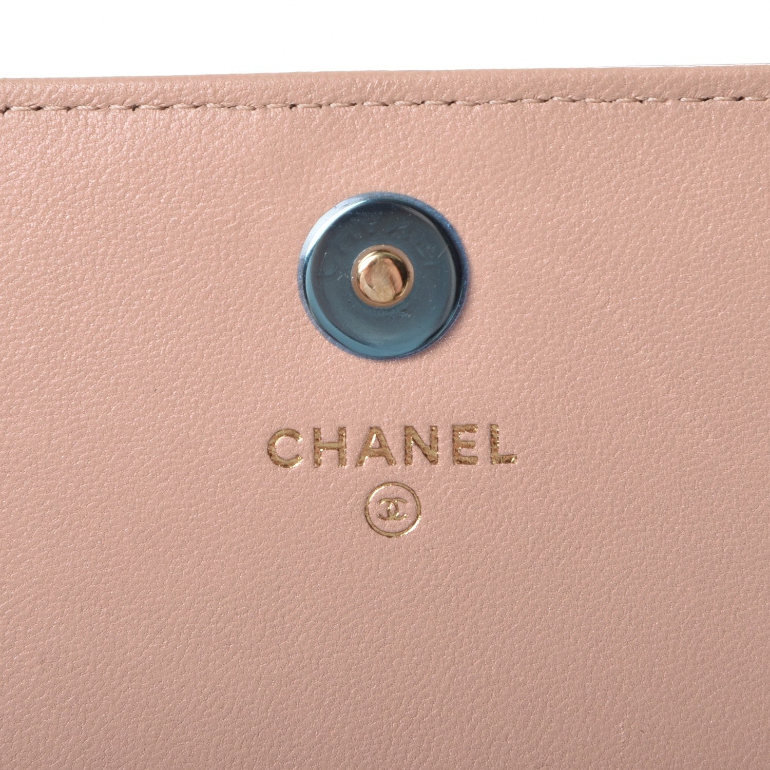 Chanel Iridescent Calfskin Quilted Boy Wallet on Removable Chain Light Pink 9 of 12