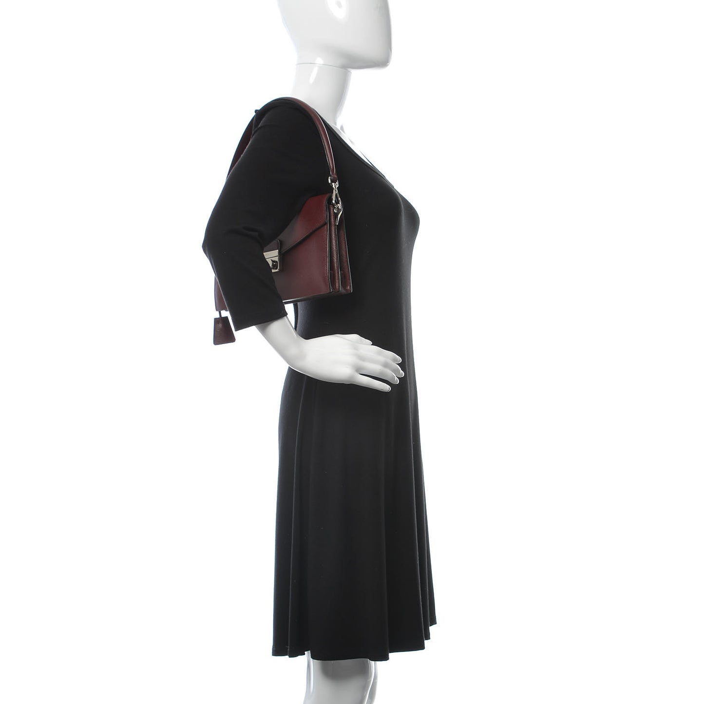 Saffiano Lux Sound Shoulder Bag Granato