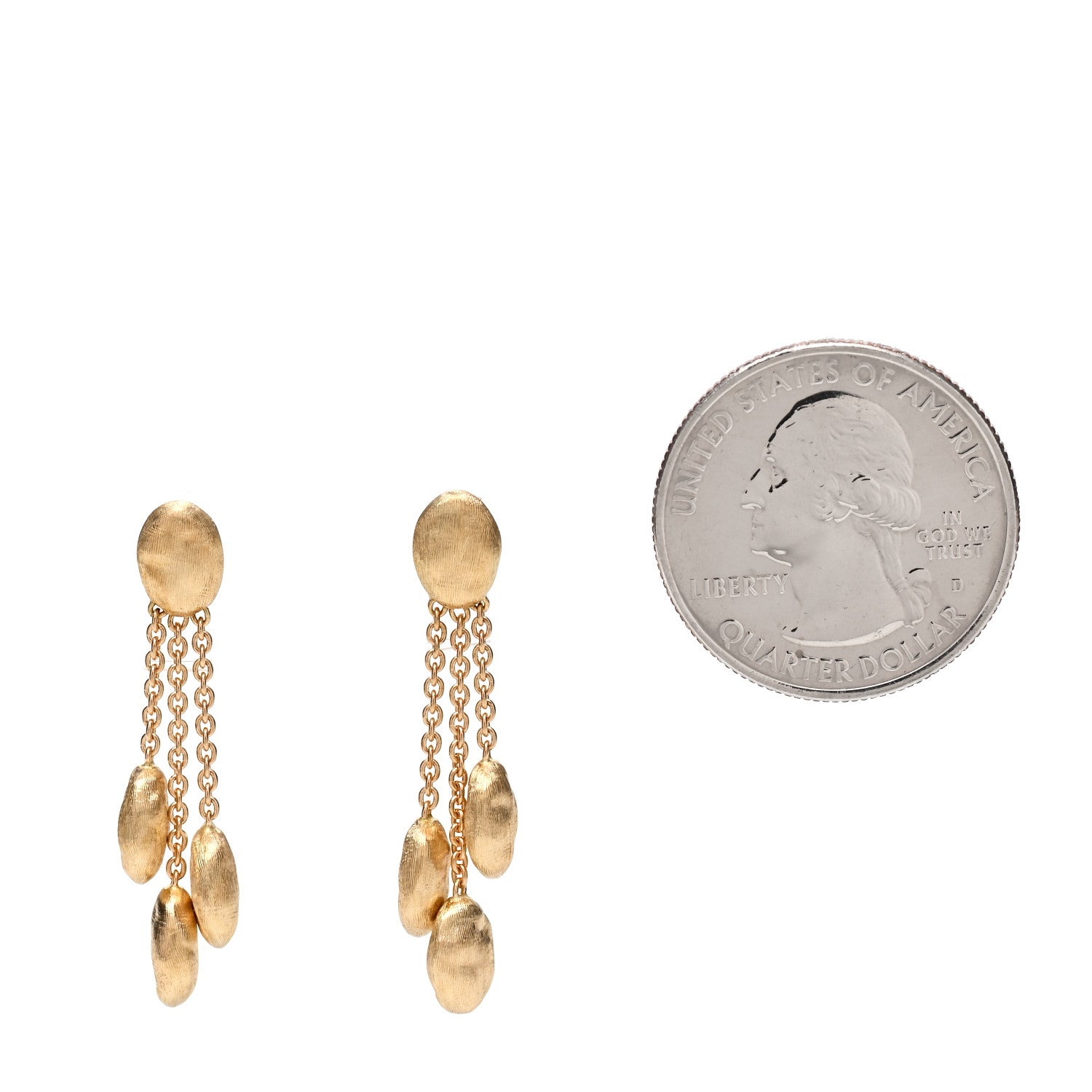 Marco Bicego 18K Yellow Gold Siviglia Three Strand Earrings 2 of 5