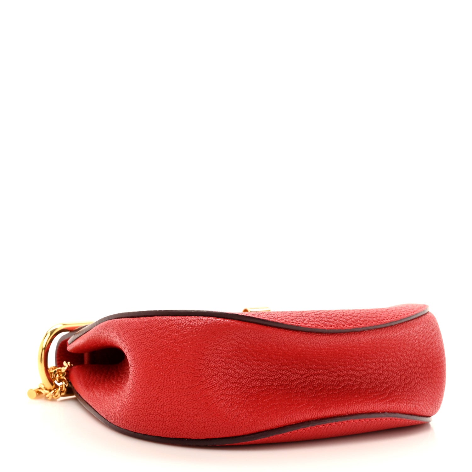 Chloe Grained Lambskin Drew Shoulder Bag Plaid Red 4 of 11