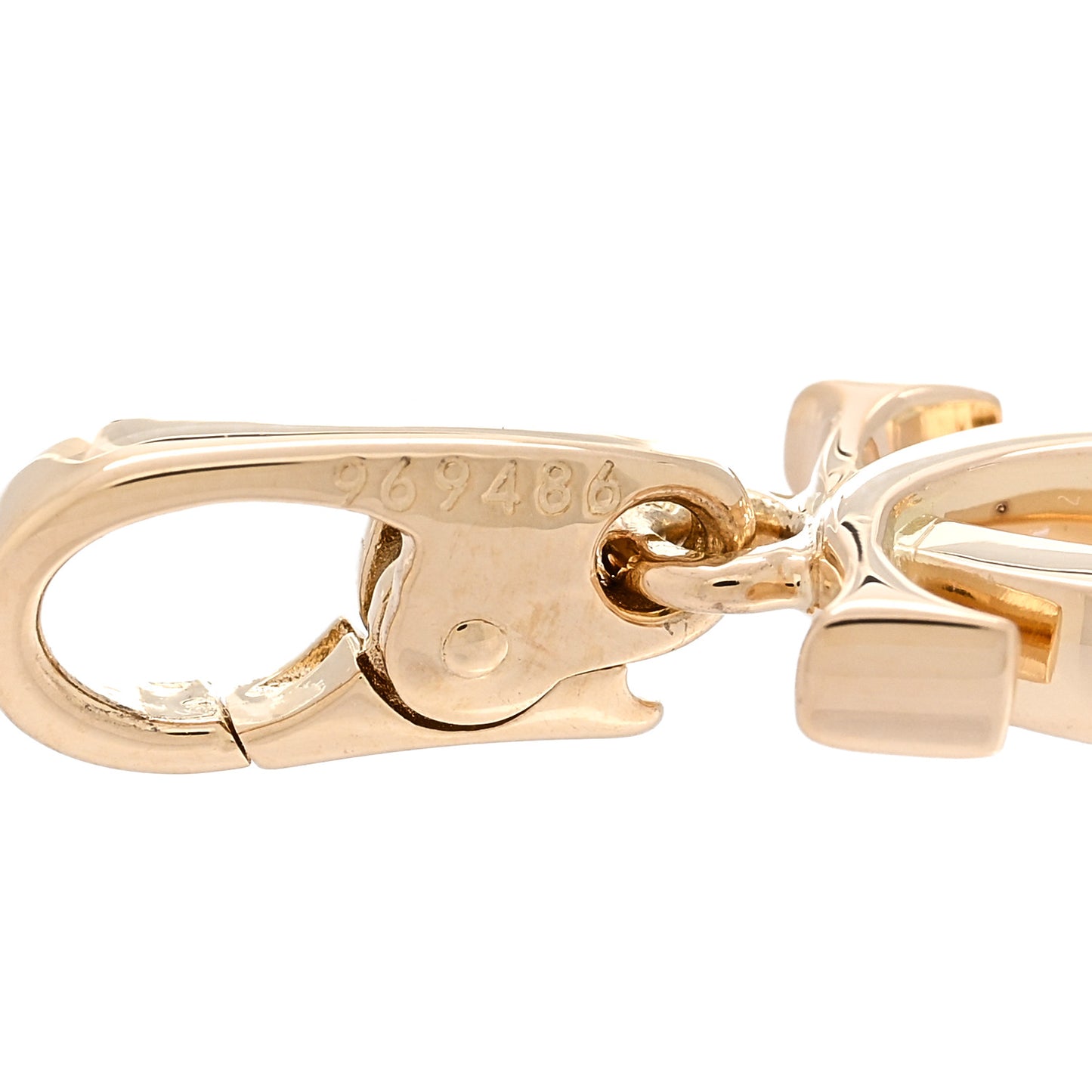 18K Yellow Gold Logo Charm
