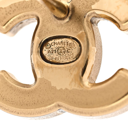 Chanel Crystal CC Earrings Gold 3 of 5