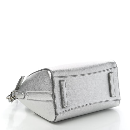 Givenchy Metallic Sugar Goatskin Mini Antigona Silver 4 of 10