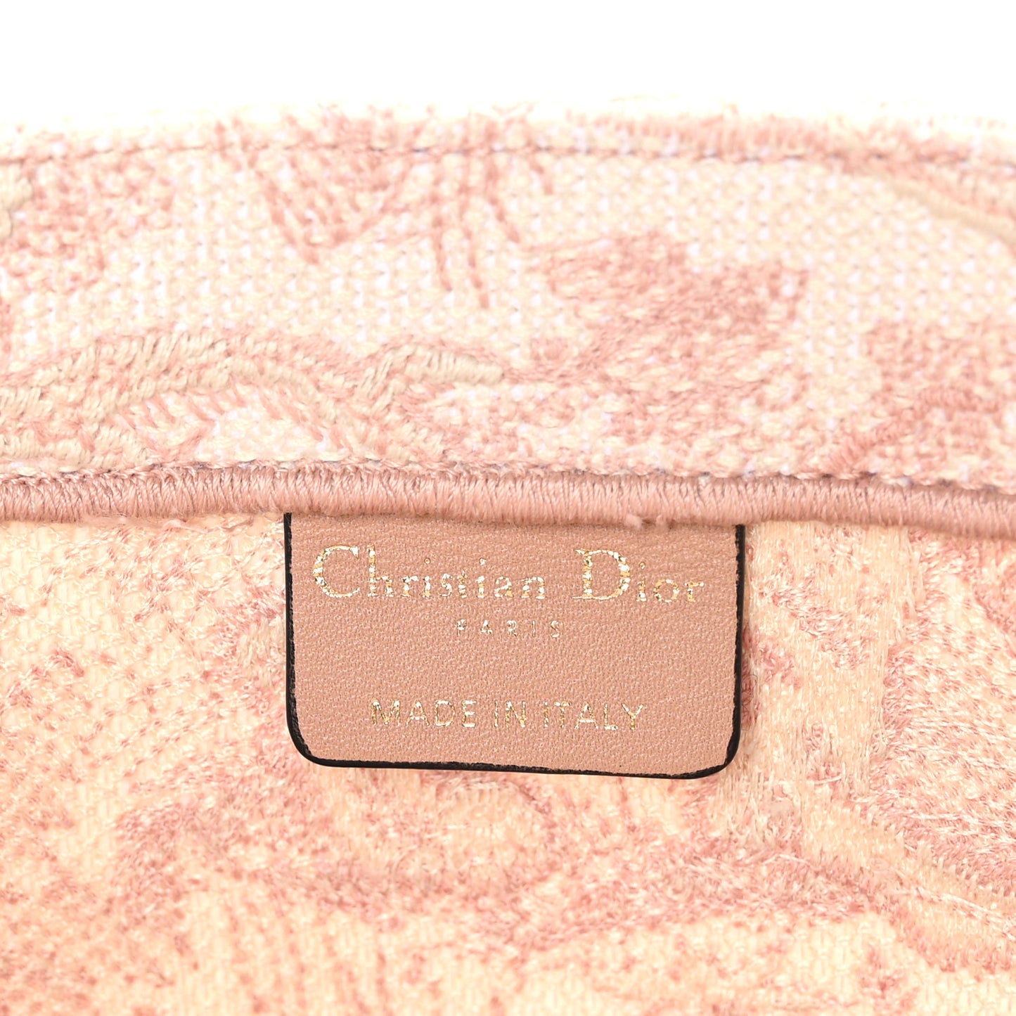 Canvas Toile De Jouy Embroidered Medium Book Tote Pink