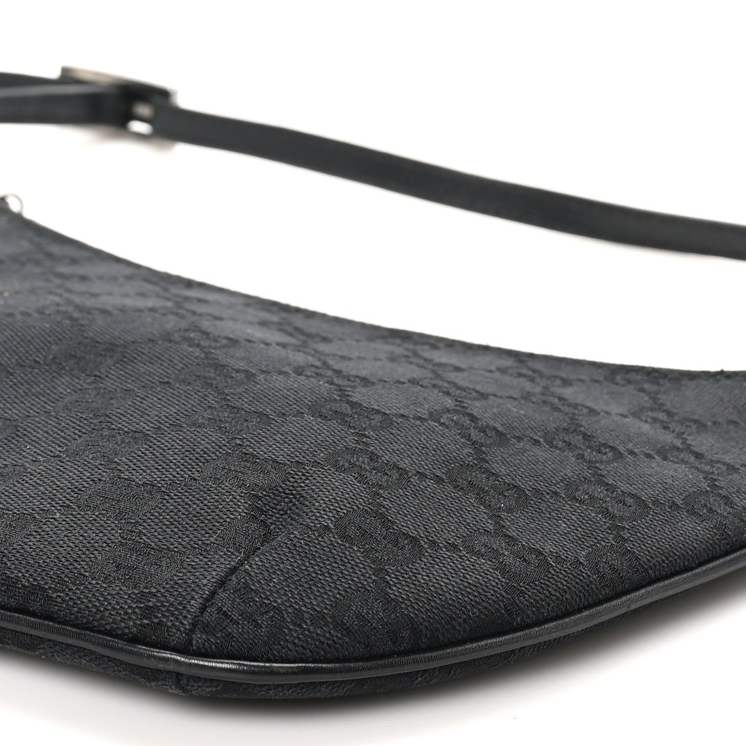 Gucci Denim Monogram Pochette Black 10 of 11
