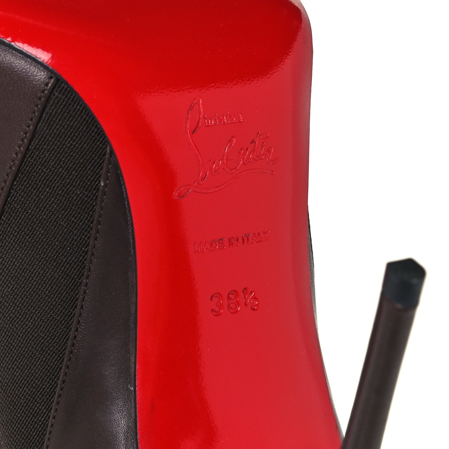 Christian Louboutin Calfskin Lastoto 100 Ankle Boots 38.5 Cacao 8 of 10