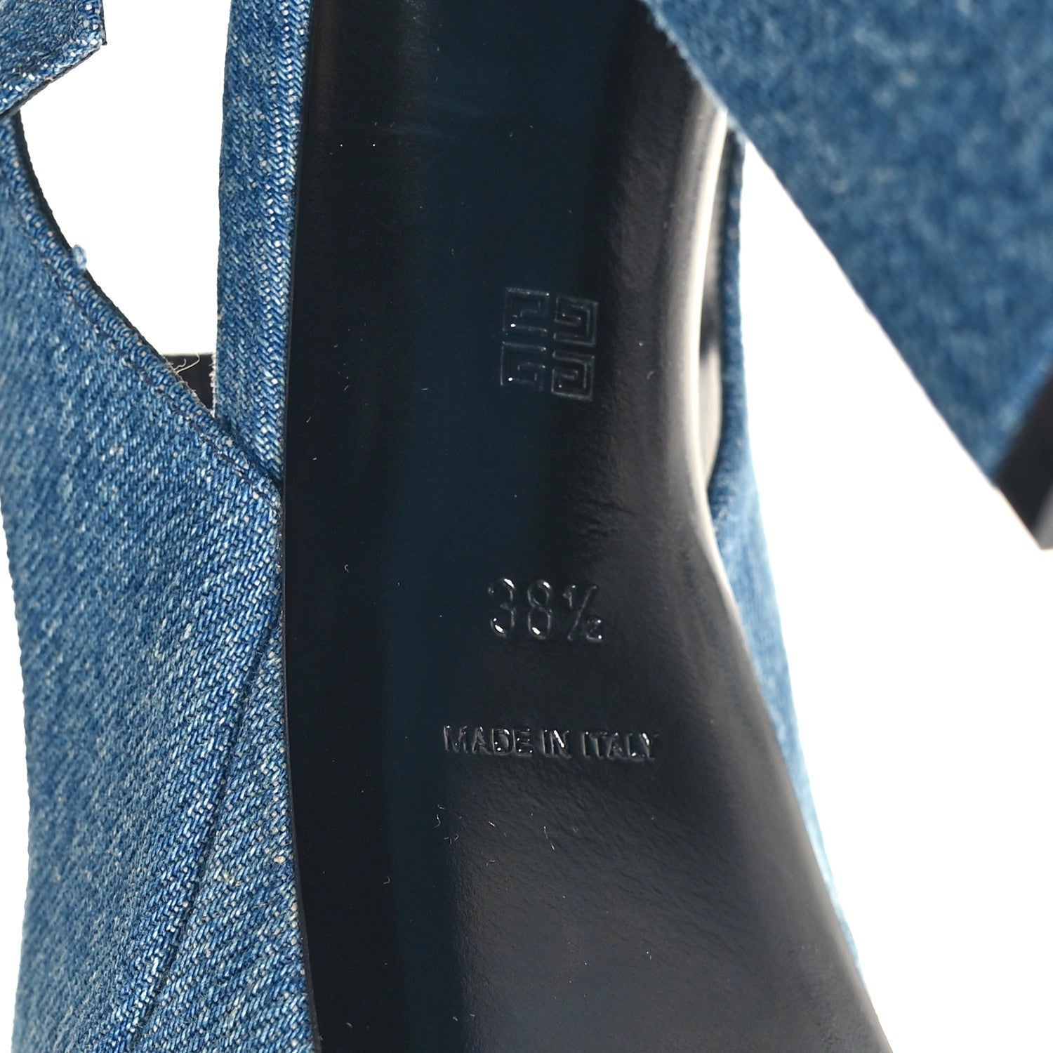 Givenchy Denim Voyou Sandals 38.5 Medium Blue 7 of 9