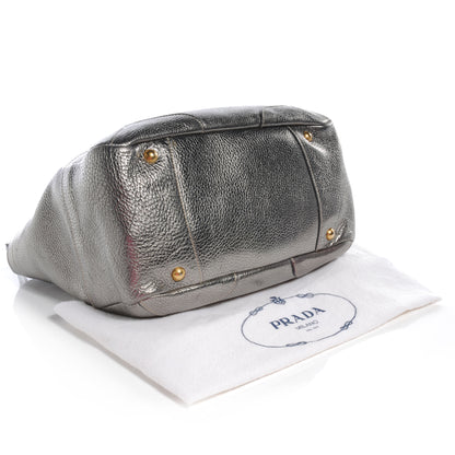 Prada Vitello Daino Shoulder Bag Acciaio 4 of 9