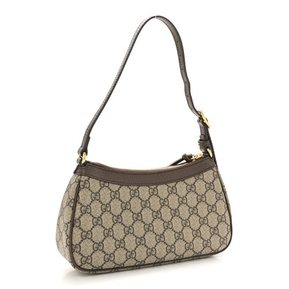 Gucci GG Supreme Monogram Textured Dollar Calfskin Small Ophidia Hobo Beige Ebony New Acero 3 of 12