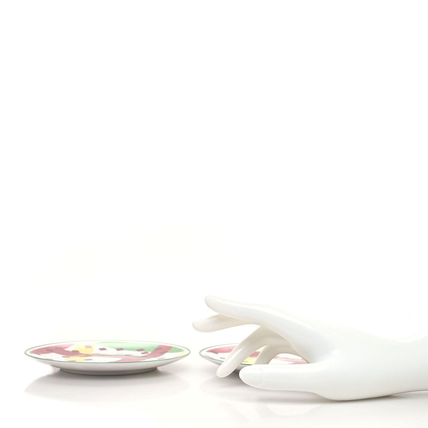 Hermes Porcelain Hippomobile Bread and Butter Plate Set of 2 2 of 6