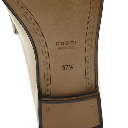 Gucci Betis Glamour Calfskin Womens 1953 Horsebit Loafers 37.5 Mystic White 7 of 8