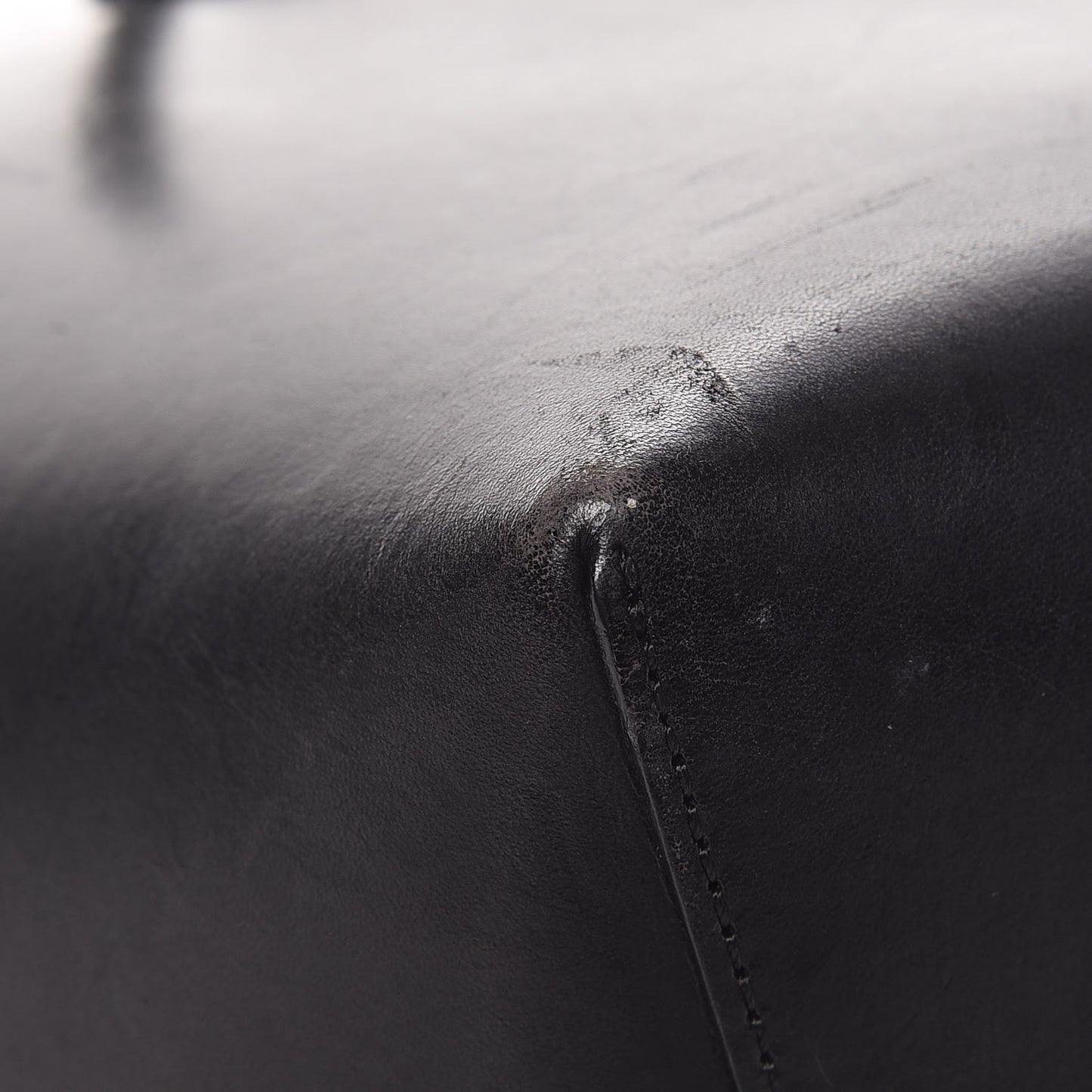 Calfskin Mini Bucket Bag Black Argento