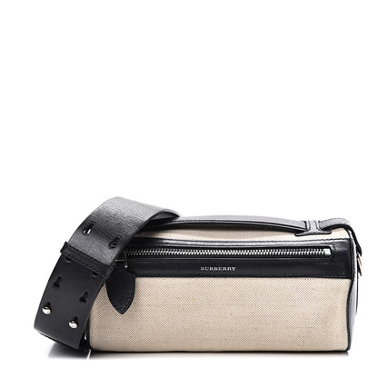 Burberry Calfskin Linen The Barrel Bag Black 1 of 15