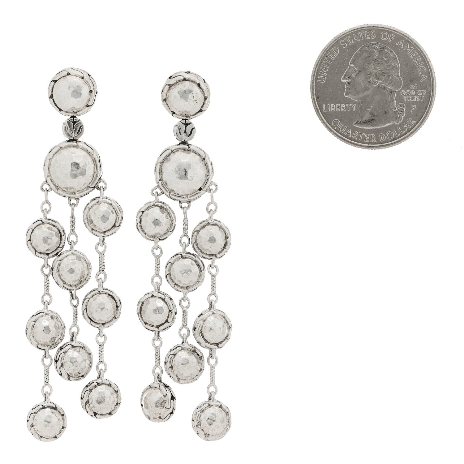 John Hardy Sterling Silver Palu Chandelier Earrings 2 of 4