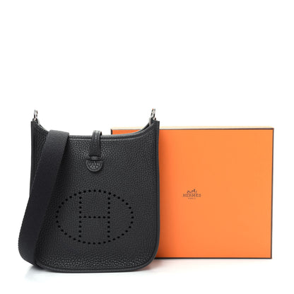 Hermes Taurillon Clemence Evelyne TPM Black 9 of 9