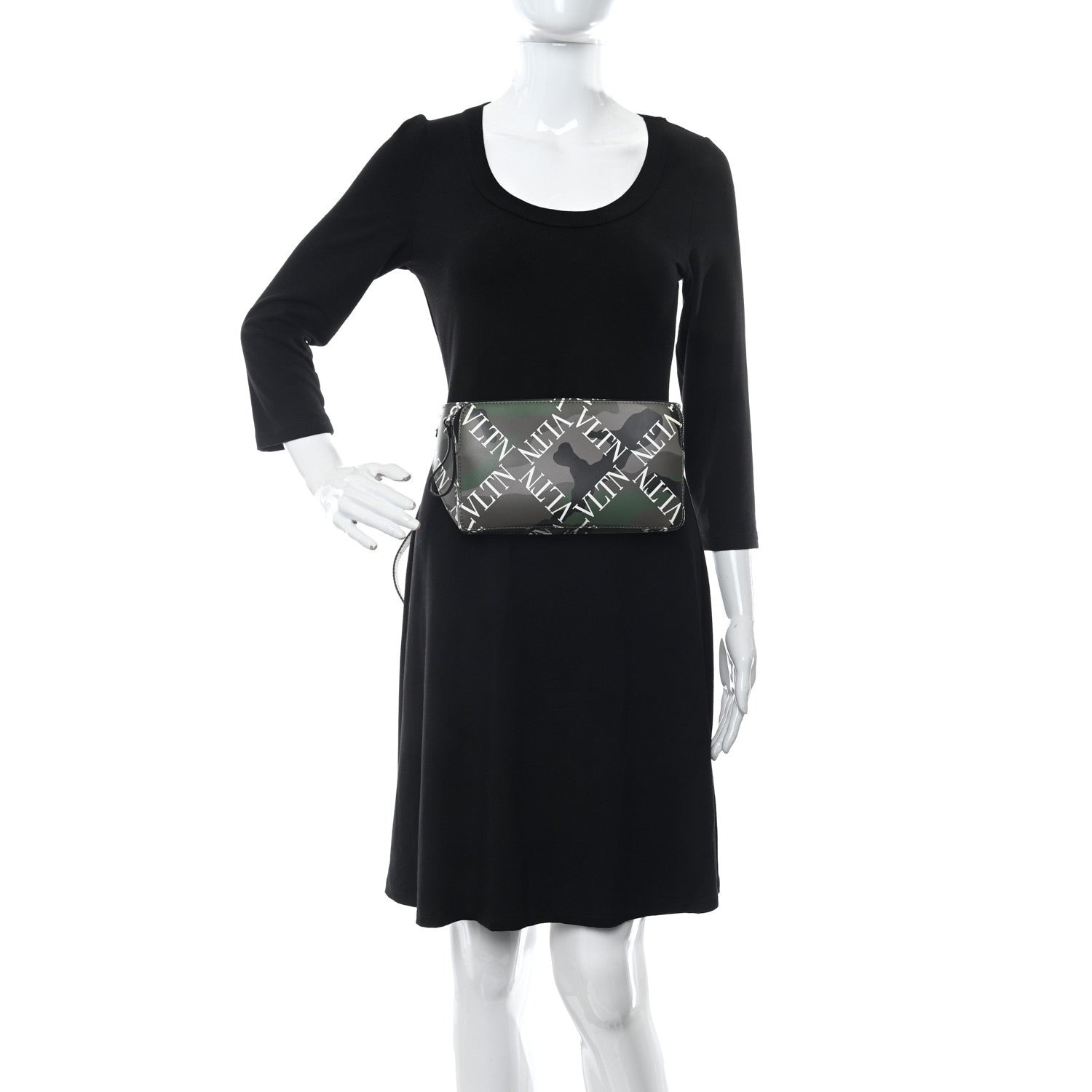 Valentino Garavani Calfskin VLTN Waist Bag Army Green 3 of 9