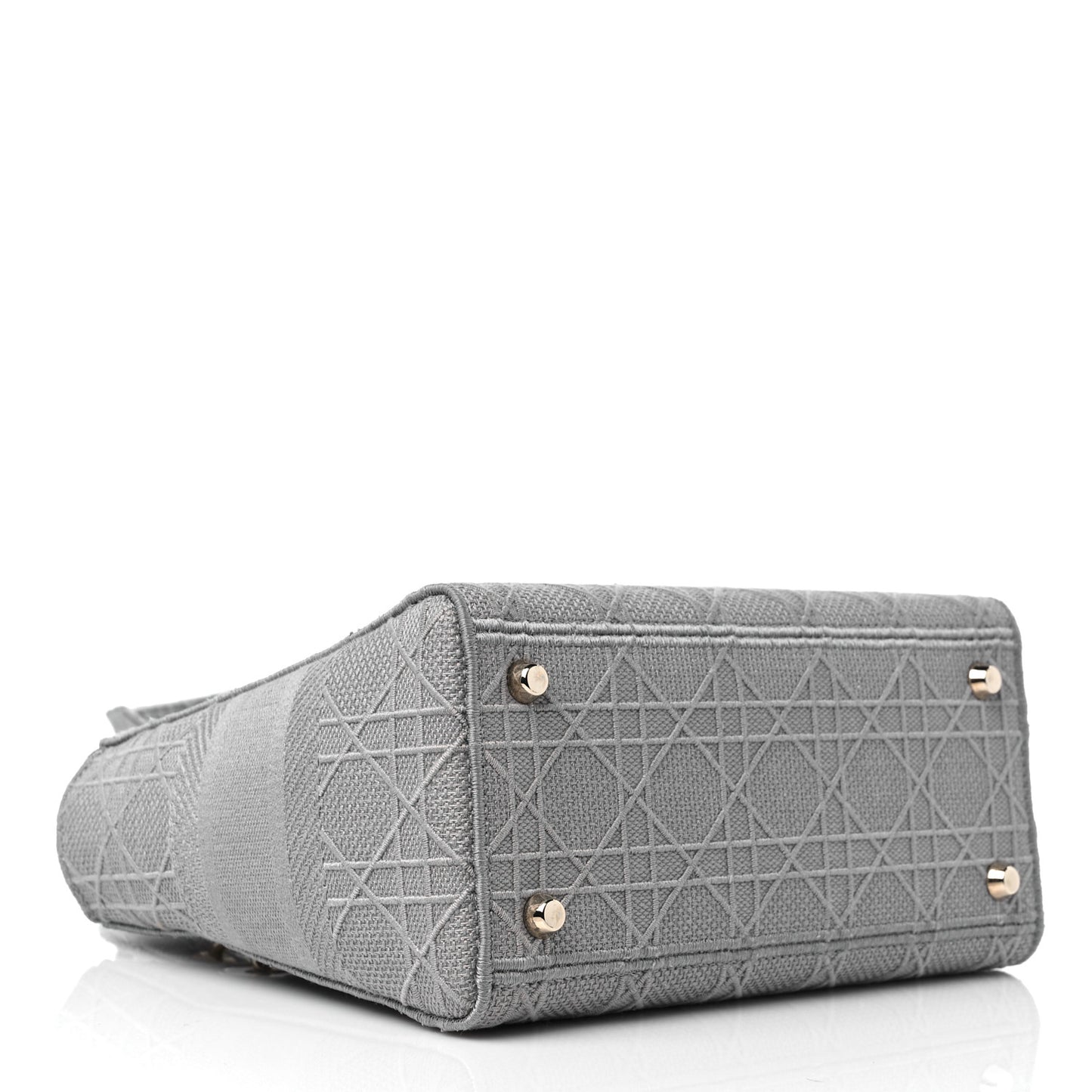 Canvas Embroidered Cannage Medium Lady D-Lite Gray