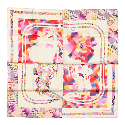 Hermes Silk Brides De Gala Marble Scarf 90 Rose Ivoire Multicolor 1 of 3