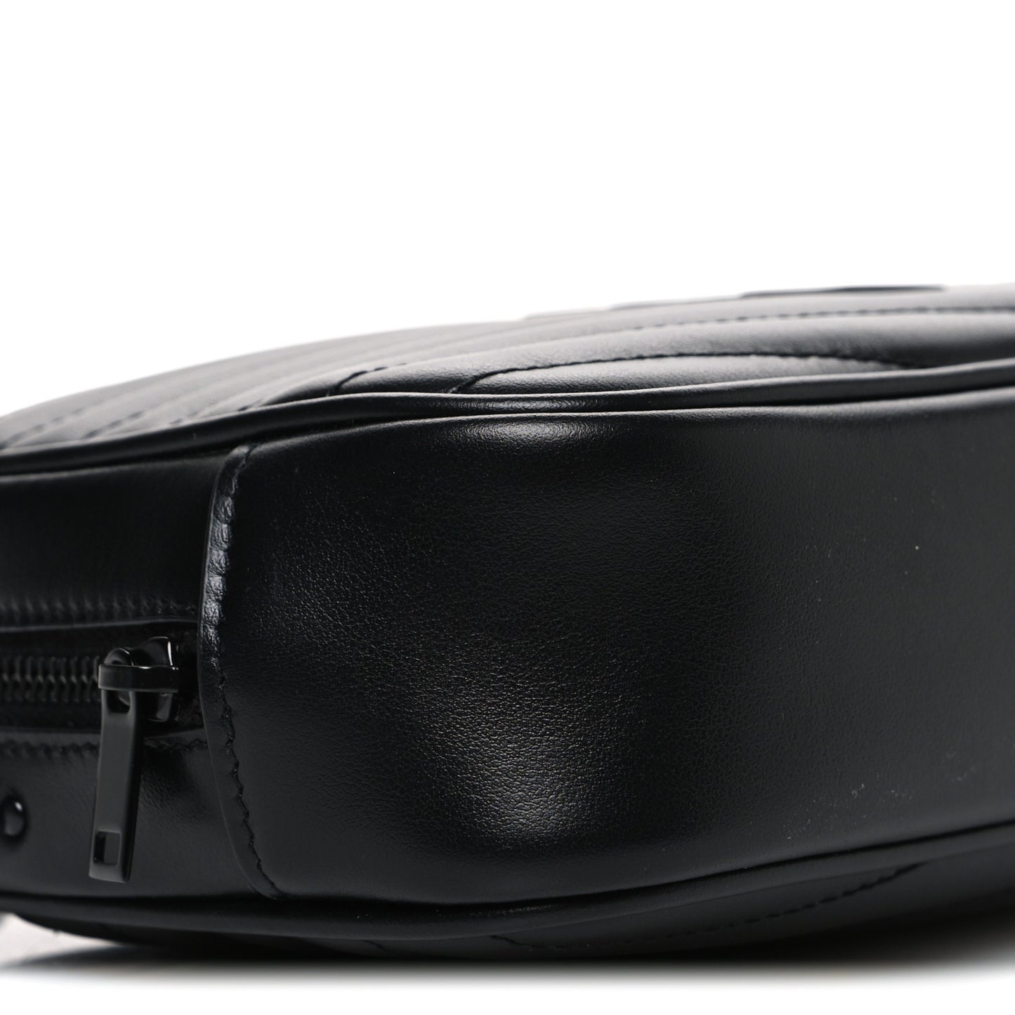 Calfskin Matelasse Monochrome Monogram Mini Lou Camera Bag Black