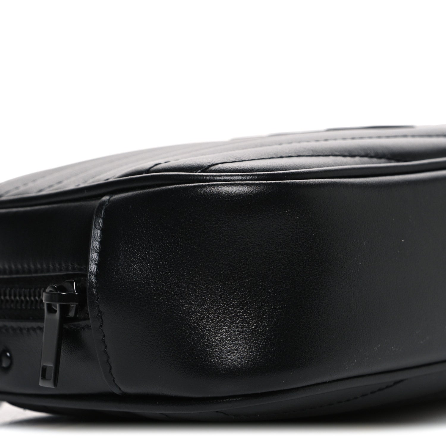 Saint Laurent Calfskin Matelasse Monochrome Monogram Mini Lou Camera Bag Black 9 of 10