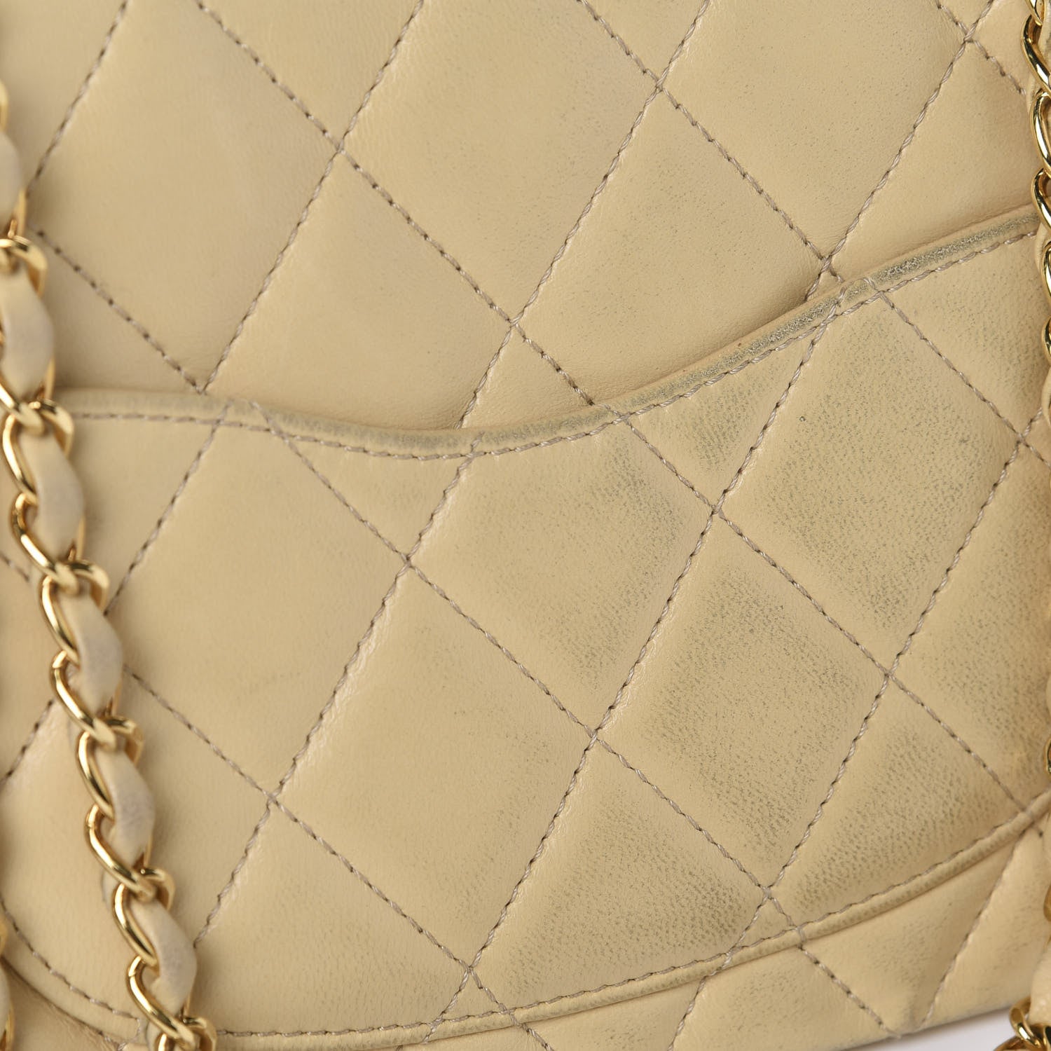 Chanel Lambskin Quilted Small Single Flap Beige 12 of 16