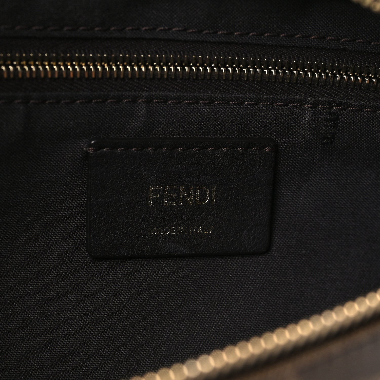 Fendi X FILA Glazed Fabric Vitello Century FF 1974 Mania Belt Bag Mogano Panna White 6 of 9