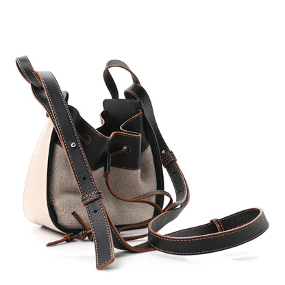 Loewe Calfskin Canvas Mini Hammock Shoulder Bag Mink Black 3 of 10