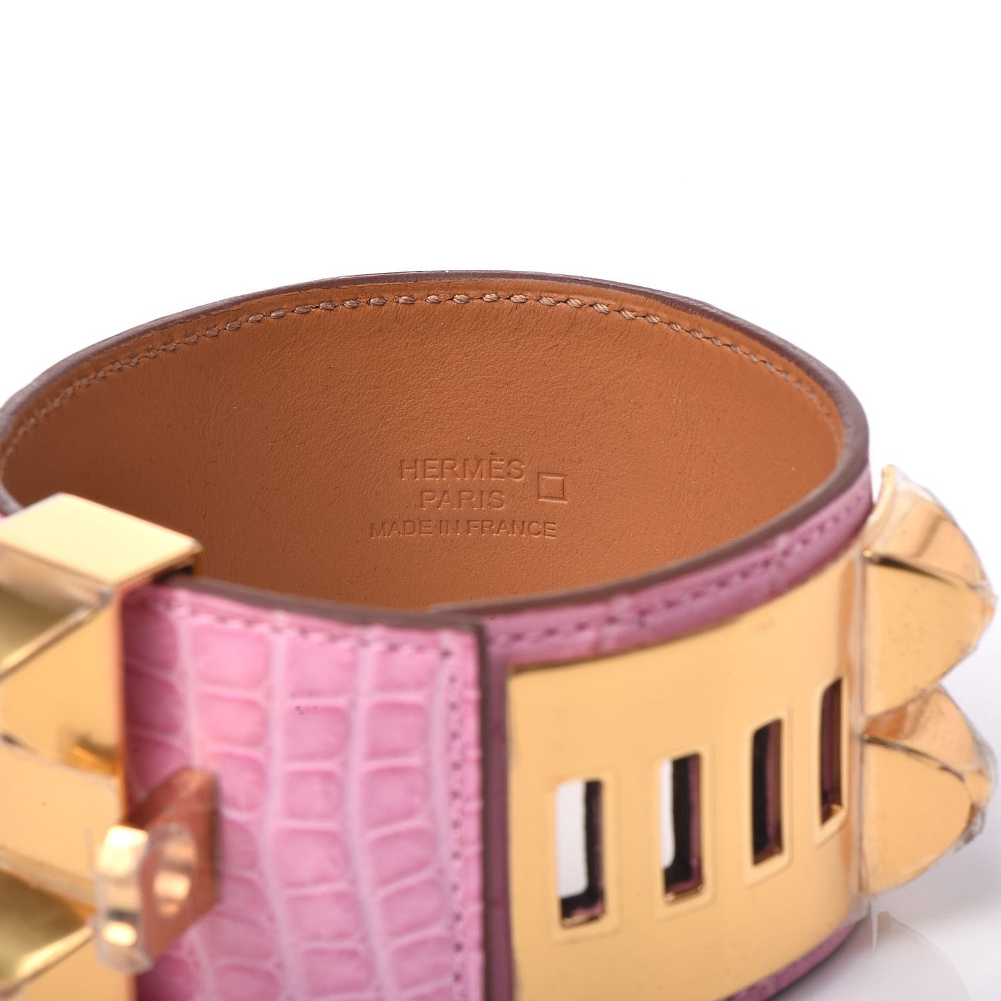Matte Alligator Collier De Chien CDC Bracelet T2 5P Pink