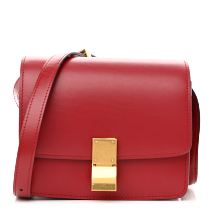 Celine Box Calfskin Small Classic Box Flap Bag Red 1 of 9
