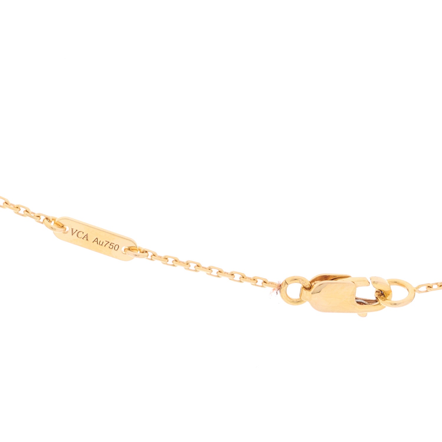 Van Cleef & Arpels 18K Rose Gold Carnelian Sweet Alhambra Pendant Necklace 4 of 5