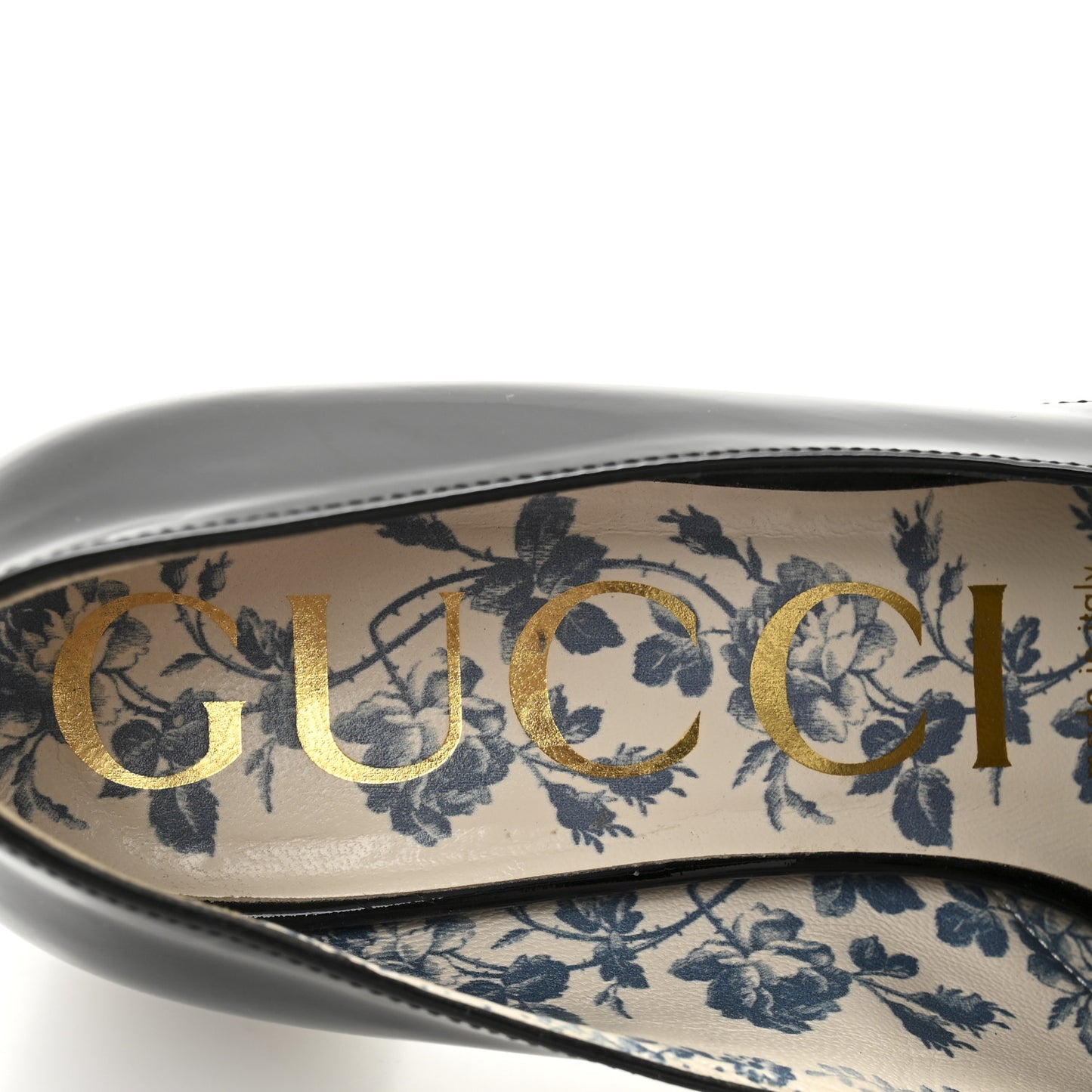 Vernice GG Victoire 55mm Loafer Pumps 36 Black
