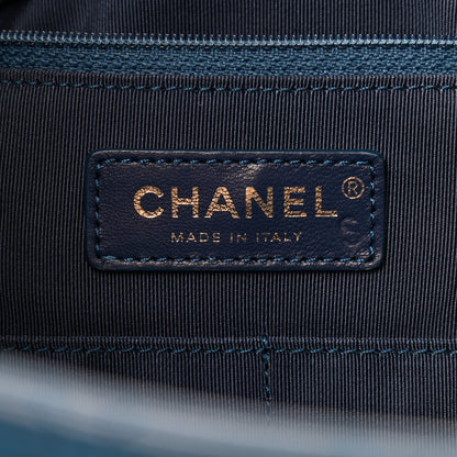 Chanel Lambskin Quilted Drawstring Bag Blue 7 of 8