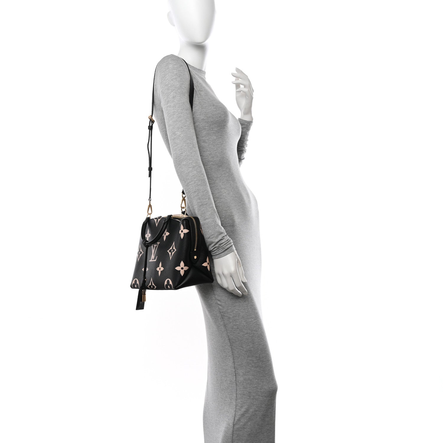 Louis Vuitton Empreinte Monogram Giant Petit Palais Black Beige 2 of 9