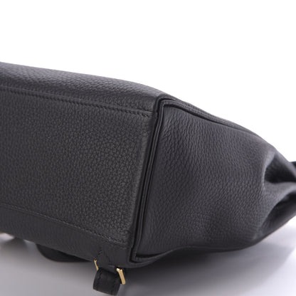 Hermes Taurillon Clemence Kelly Ado Backpack Black 8 of 9