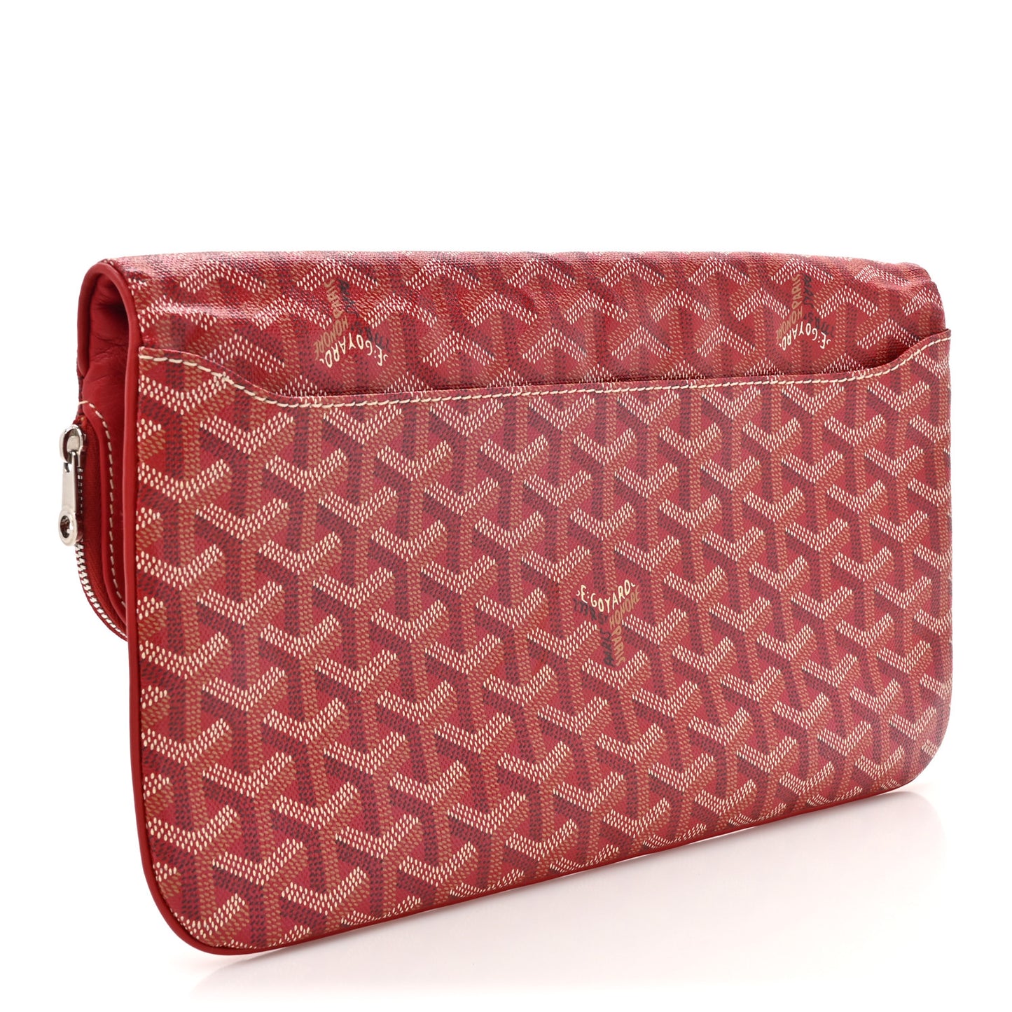 Goyardine Sainte Marie Soft Clutch Red
