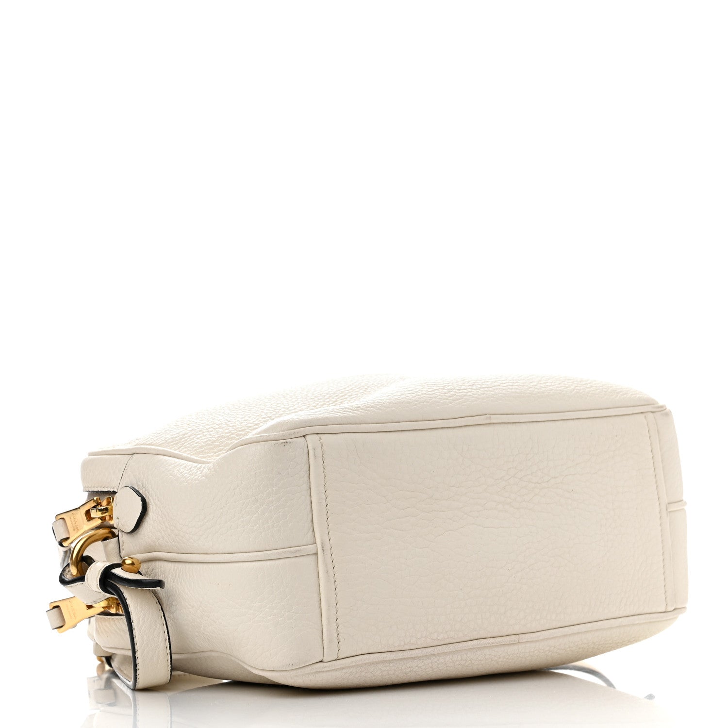 Prada Vitello Daino Medium Double Zip Shoulder Bag White 4 of 14