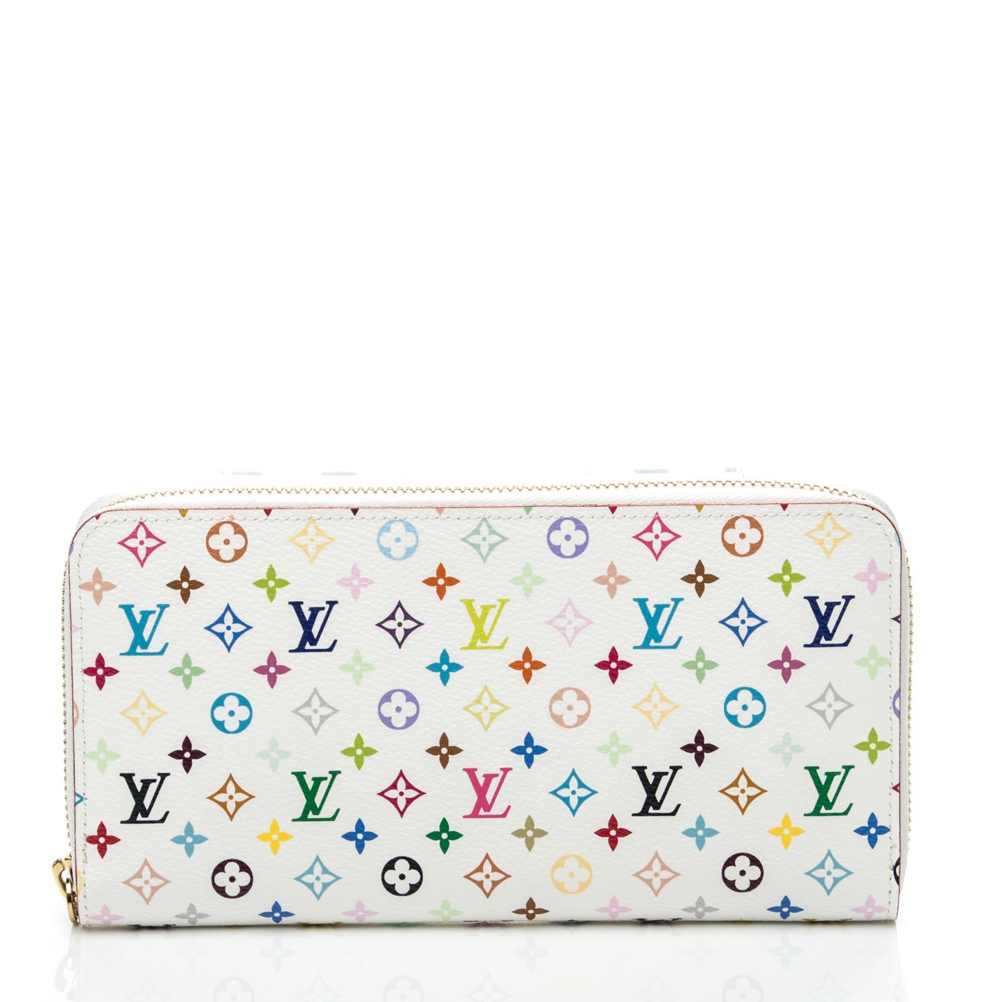 Monogram Multicolor Zippy Wallet White Litchi