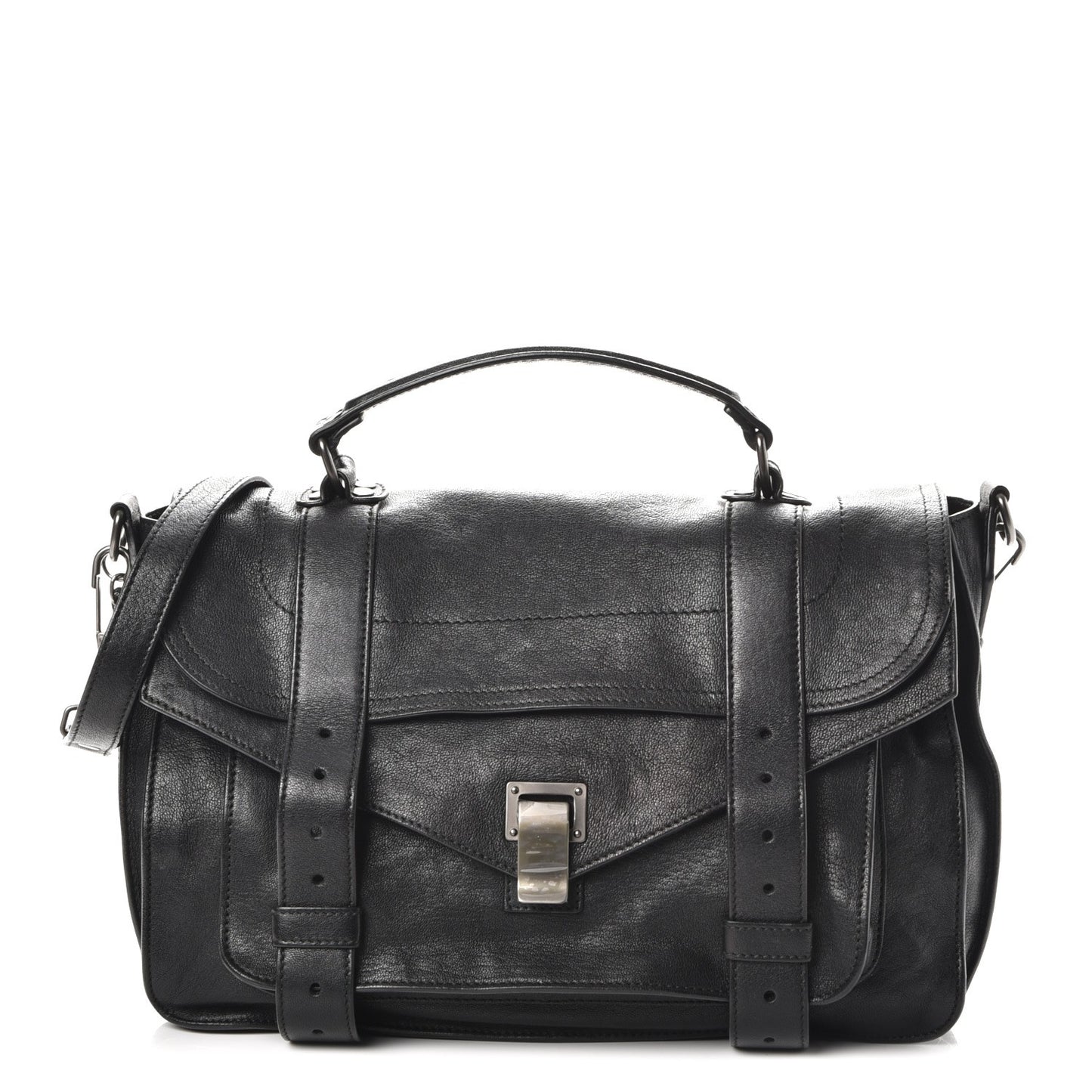 Lambskin Medium PS1 Satchel Black